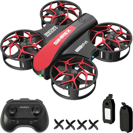 Mini RC Stunt Drone with 1 Key Takeoff/Landing, Altitude Hold, 3 Speeds & LED Lights
