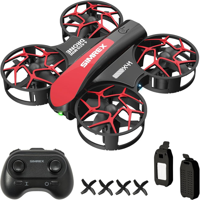 Mini RC Stunt Drone with 1 Key Takeoff/Landing, Altitude Hold, 3 Speeds & LED Lights
