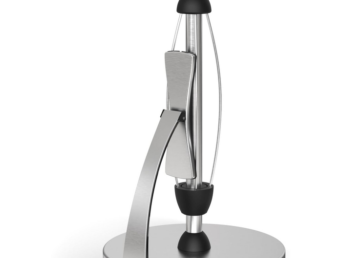 Paper Towel Holder with Easy-Tear Tension Arm