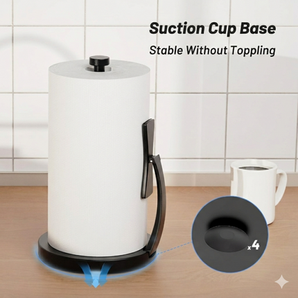 Paper Towel Holder with Easy-Tear Tension Arm