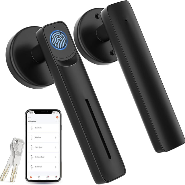Smart Doorknob with Fingerprint & Wi-Fi Lock