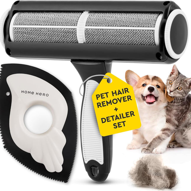 Pet Hair Remover Set - Roller & Detailer