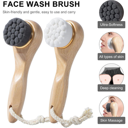 Ultra Soft Charcoal Fiber & Bamboo Exfoliating Face Brush