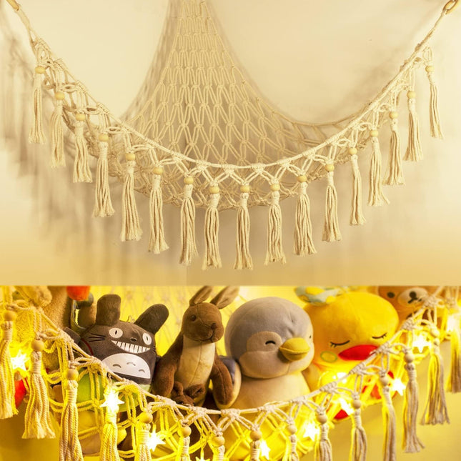 Stuffed Animal Storage Hammock with LED Light