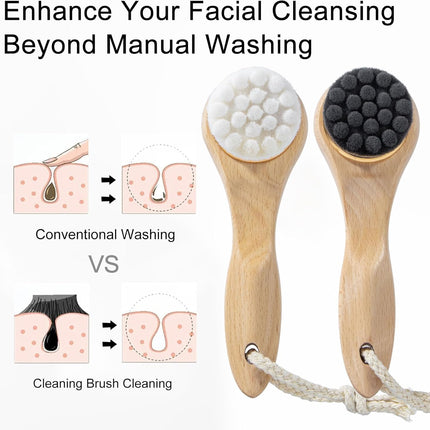 Ultra Soft Charcoal Fiber & Bamboo Exfoliating Face Brush