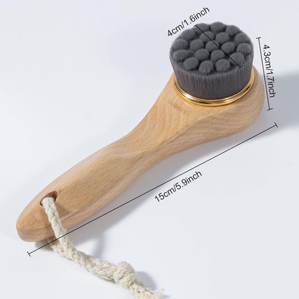 Ultra Soft Charcoal Fiber & Bamboo Exfoliating Face Brush